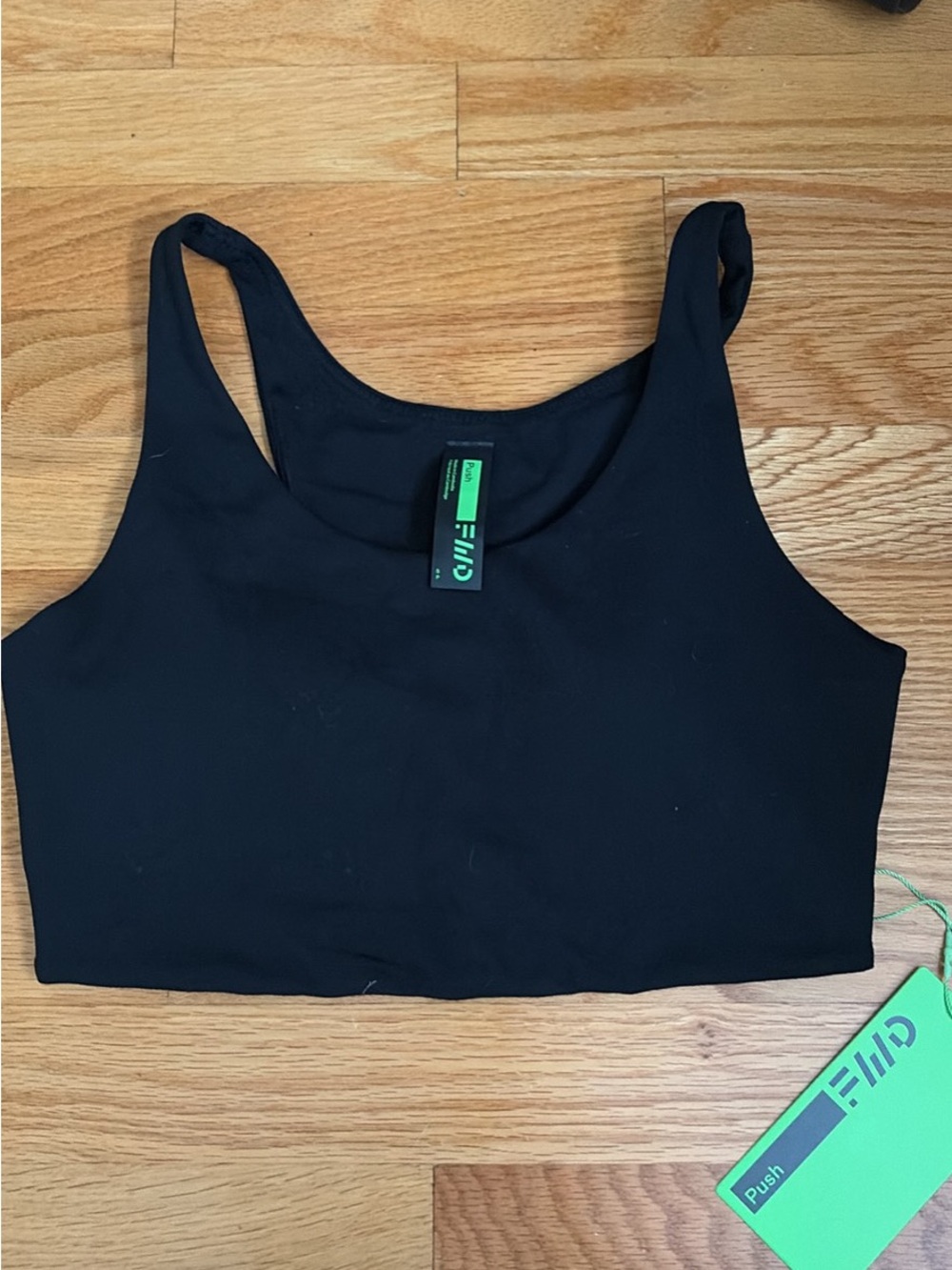 Black Crop Tank Top with Wide Straps